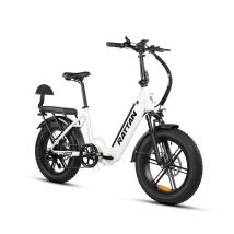 Vélo électrique pliant RATTAN LF Pro, batterie 48 V 18 Ah, Shimano 7 vitesses - Blanc