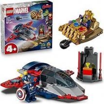 LEGO | Marvel 76319 Captain America contre Thanos - Jouet Avion pour Enfants des 4 ans