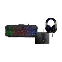 THE G-LAB ARGON E Gaming COMBO FR Teclado retroiluminado de alto rendimiento + ratón recubierto de tacto suave + auriculares KORP 150 + alfombrilla de