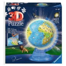 Puzzle del globo illuminato 3D con 180 pezzi per bambini - Nuovo