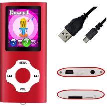 Lecteur MP4 avec micro SD de 32 go rouge