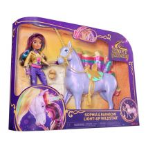 Unicorno interattivo Wildstar 28 cm e bambola Sophia 24 cm dell'Ecole des Licornes - Nuovo