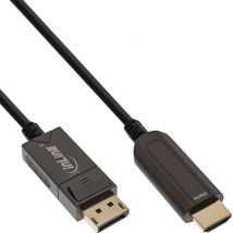 InLine 17180A 10 m di cavo video DisplayPort HDMI e adattatore Nero - Nuovo
