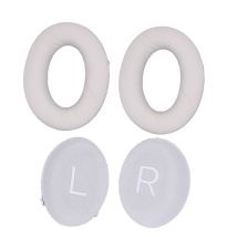 Coussinets d'oreille en cuir protéiné pour casque Bose QuietComfort 45 White