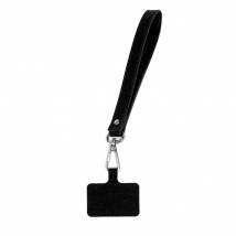 Cordón de muñeca universal Ine de cuero reciclado Negro - Nuevo