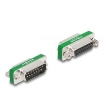 DeLOCK Filtro de supresión de interferencias RF/EMI D-Sub de 15 pines macho a hembra con filtro de paso bajo capacitivo - Nuevo