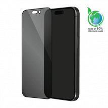 Protection d'écran Privée en verre trempé (60% verre trempé recyclé) pour Apple iPhone 15 Pro Max, Noir