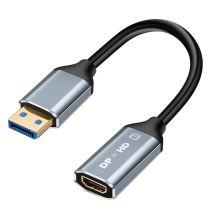 Adattatore da DisplayPort maschio a HDMI femmina 4K 60Hz con mini cavo - Nuovo