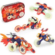 Mars Rovers CLIXO - Gioco di costruzione magnetica, flessibile - 30 pcs - da 6 anni - Brilla nella notte - Nuovo
