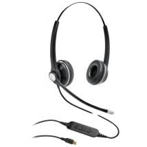 eSTUFF GLB240450 cuffia e auricolare Cablato A Padiglione Ufficio USB tipo-C Bluetooth Nero (G4045 USB-C Office Headset - Binaural headset with - 