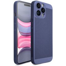 Moozy VentiGuard Coque pour iPhone 15 Pro, 6,1 pouces, Housse respirante avec motif perforé pour la circulation de l'air, ventilation, coque de 