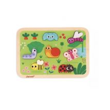 Puzzle educativo de madera Animales de jardín para bebés - Nuevo