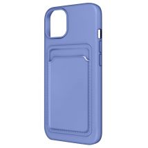 Coque iPhone 12 et 12 Pro Silicone Souple Porte-carte Forcell Violet