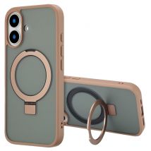 Accezz Coque Ring Stand avec MagSafe pour iPhone 16 - Marron