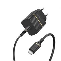 OtterBox Caricatore da parete UE 20W - 1X USB-C 20W USB-PD + Cavo USB C-C 1m, nero - Nuovo