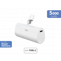 Powerbank 5000 mAh PD 20W con connettore USB-C integrato e indicatori LED - Nuovo