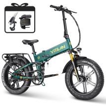 VITILAN i7 Pro 3.0 Vélo électrique pour adultes 750 W 48 V 20 Ah Batterie amovible, vélo électrique pliable à suspension complète avec frein 