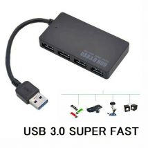 Hub USB 3.0 avec 4 ports Noir