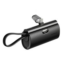 Chargeur Externe 5000mAh Connecteurs iPhone Lightning et USB C 20W Noir