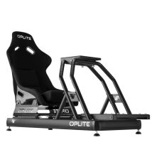 Cockpit de simulation automobile OPLITE R8 Fury Black avec siège RS1 FiberCore, compatible Direct Drive et LoadCell, Noir
