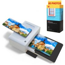 Kodak - Pack Imprimante PD460 + Cartouche et papier pour 80 photos - Photo Bluetooth & Docking - Format Carte Postale 10x15 cm