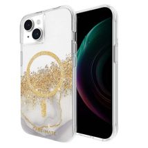 CASE MATE Funda MagSafe para iPhone 15 / 14 / 13 Karat Decorada con Elegantes Lentejuelas Doradas Dorado - Nuevo