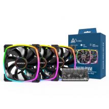 Montech Modello del prodotto : Set di 3 ventole per case AX120 RGB - 12 cm (nero) - Nuovo