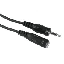 Cable de audio, jack macho/toma 3,5 mm, estéreo, 5 m - Nuevo