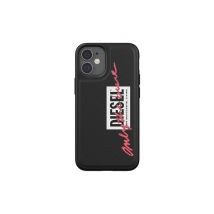 Diesel Funda para Apple iPhone 12 Mini Modelo Bordado con Slogan > en TPU Negro - Nuevo