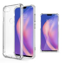 Moozy Coque en silicone anti-choc pour Xiaomi Mi 8 Lite, Mi 8 Youth, Mi 8X – Coque de téléphone transparente en TPU souple