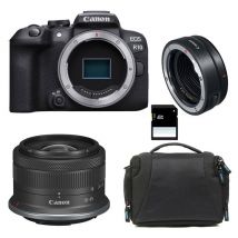 CANON EOS R10 + RF-S 18-45mm f/4.5-6.3 IS STM + Sac + Carte SD 8 Go + Bague EF-EOS R