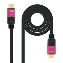 Nanocable 10.15.3720 Cavo HDMI 20 m HDMI Tipo A (Standard) Nero, Rosa - Nuovo