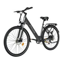Bicicletta Elettrica PIXAR City | Velocità Massima 25 km/h | Autonomia 35 km | Motore 250W | Batteria 36V 10.4Ah | Pnei da 27.5 PolliciT | Grigio - 