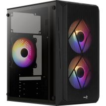 Caja PC - AEROCOOL - CS-107-A V2 - Caja sin fuente de alimentación - Mini torre - Formato Micro-ATX - Negro ACCS-PC14032.11 - Nuevo