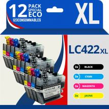 123CONSOMMABLES - LC422XL - Cartouches d'encre XL Grande capacité LC-422XLVAL Compatible avec Brother LC-422XLVAL pour Brother MFC-J5340DW MFC-J5345DW