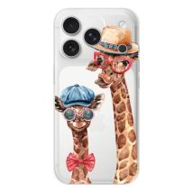 Coque en silicone - Compatible pour Apple iPhone 17 Pro - design funny girafe
