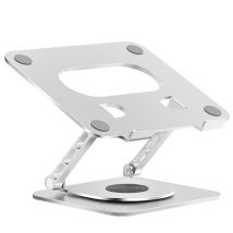 iLike STM5 Pro Support en métal pour ordinateur portable/tablette avec angle parfait réglable et rotation à 360° Noir