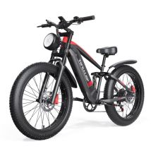 Vélo électrique TIFGALOP ES28 Batterie 48V 22AH Moteur 1000W Pneus 26 pouces Kilométrage max 80KM-Rouge