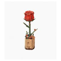 Modelo de madera de flores - Rosa roja Manualidades de madera para ensamblar - Nuevo
