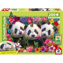Puzzle Schmidt Spiele Panda Trio 56578 200 pièces dès 8 ans Multicolore