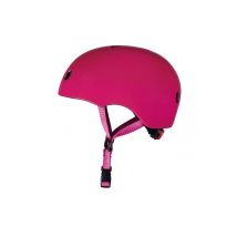 Casque de Vélos et Trottinettes Framboise Brillant avec Boucle Magnétique et Lumière LED Taille M
