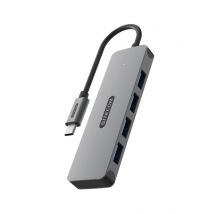 Sitecom CN-5009 hub de interfaz USB 3.2 Gen 1 (3.1 Gen 1) Type-C 5000 Mbit/s Negro, Gris - Nuevo