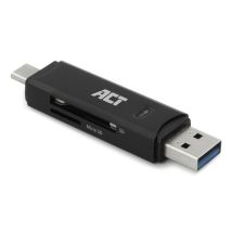 ACT AC6375 lector de tarjeta de memoria USB 3.2 Gen 1 (3.1 Gen 1) Negro - Nuevo