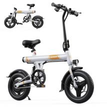 VARUN C14-1 Mini bici elettrica da città per pendolari con ammortizzatore posteriore, 250 W, batteria da 36 V 7,8 Ah - Nuovo