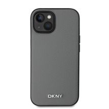 Coque pour iPhone 14 MagSafe Élégante avec Logo en Métal Gris