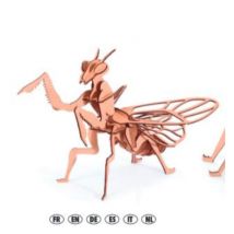 Maquette 3D de Mante Religieuse en Bois - 27 Pièces pour Enfants à Partir de 8 Ans