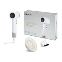 Secador de pelo - MEDION - MD19983 - 1600 W - 2 velocidades - 85°C - Diseño LED - Blanco - Nuevo