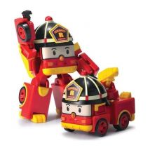 ROBOCAR POLI - VEHÍCULO TRANSFORMABLE ROY bombero - Brazos articulados - Juguete para niños a partir de 3 años - Nuevo
