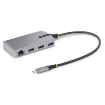 StarTech.com Hub USB-C à 3 Ports - 3x Ports USB-A, Gigabit Ethernet RJ45, USB 3.0 5Gbps, Alimentation par Bus - Hub USB Type-C avec Câble de 30 cm - 