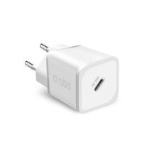 SBS TETRGAN1C20W chargeur d'appareils mobiles Écouteurs, Haut-parleur portable, Smartphone, Smartwatch, Tablette Blanc Secteur Charge rapide 